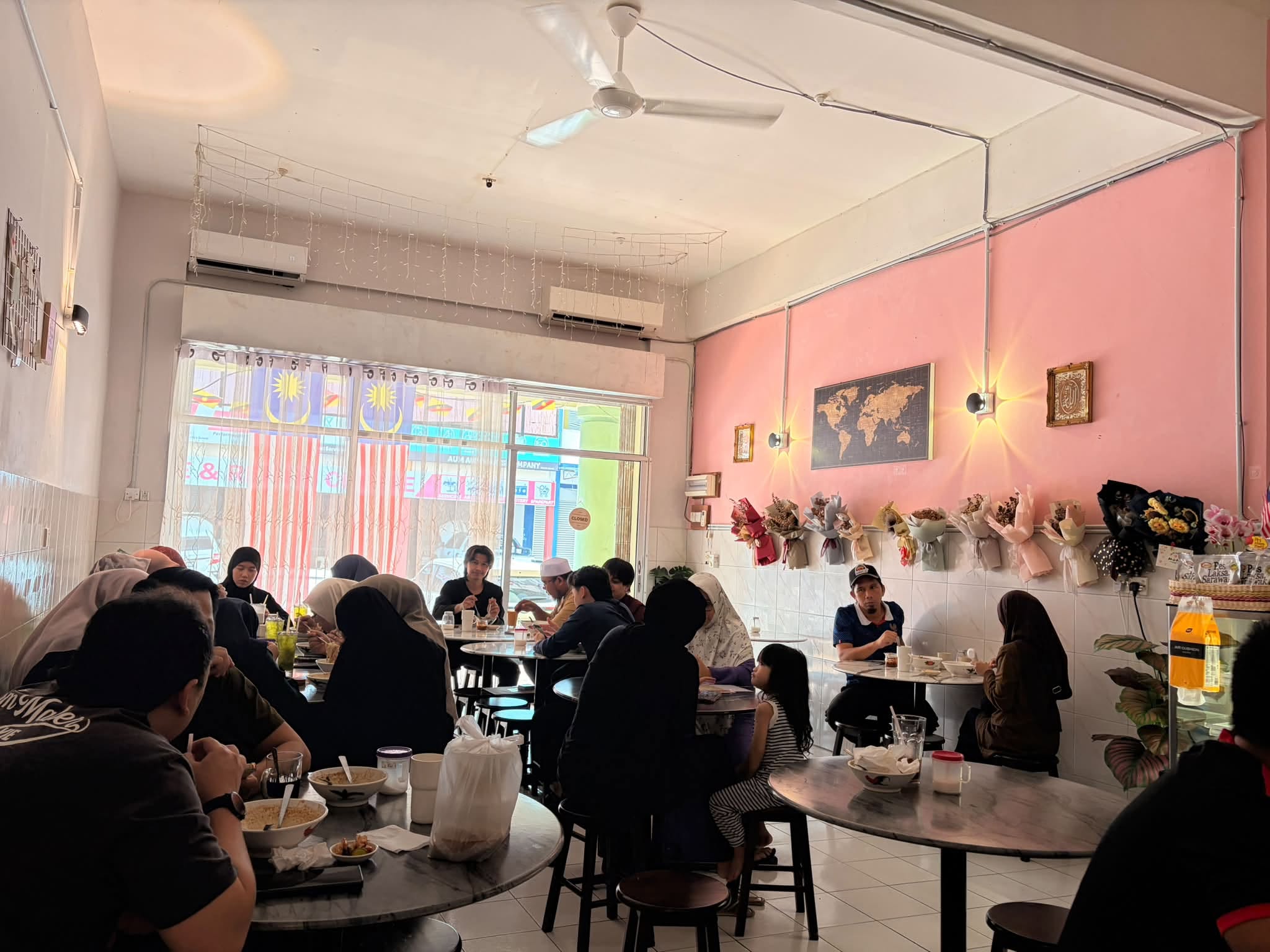 Guests enjoying food in our cafe